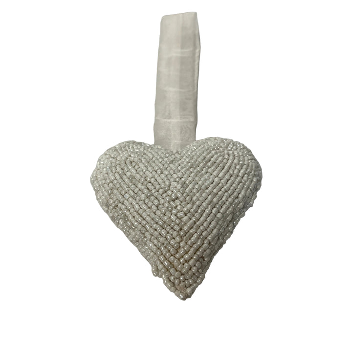 Small White Heart Hanging Decor