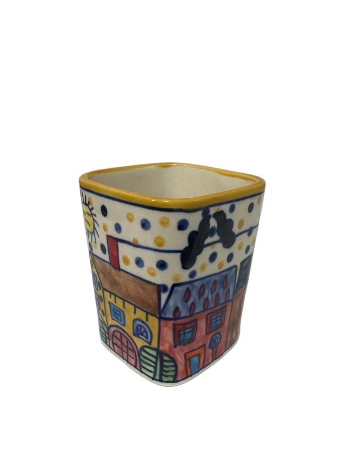 Colourful pair of Pots