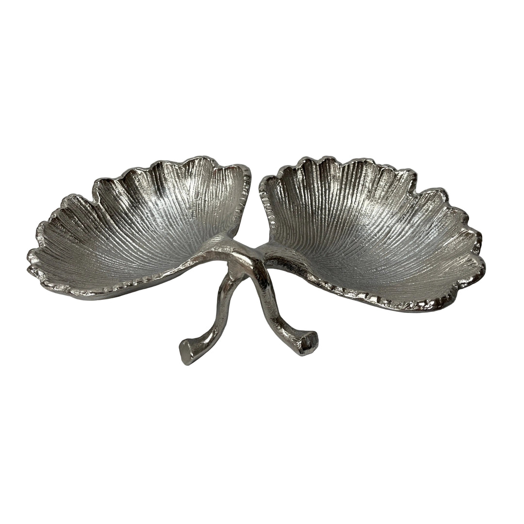 Double Geranium Leaf Decor Silver
