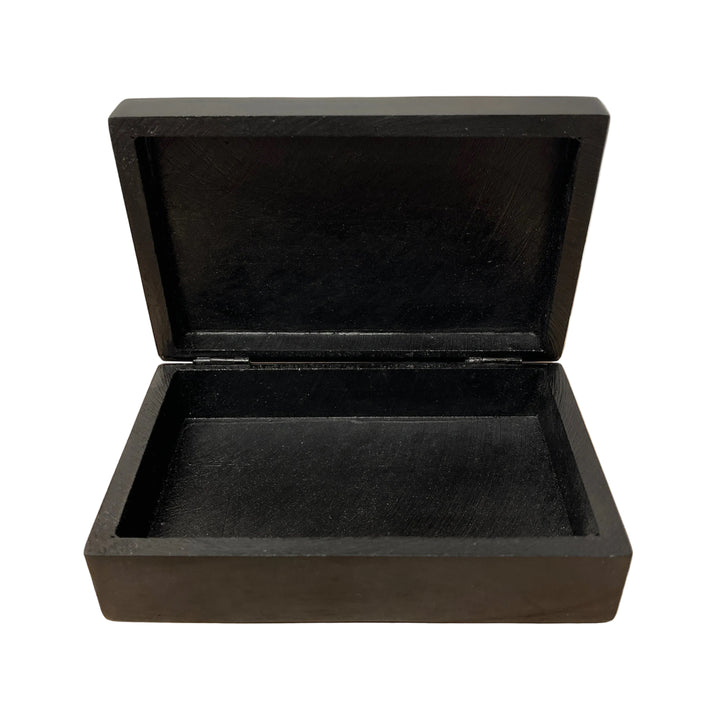 Rectangular Box Carved Black Soap Stone