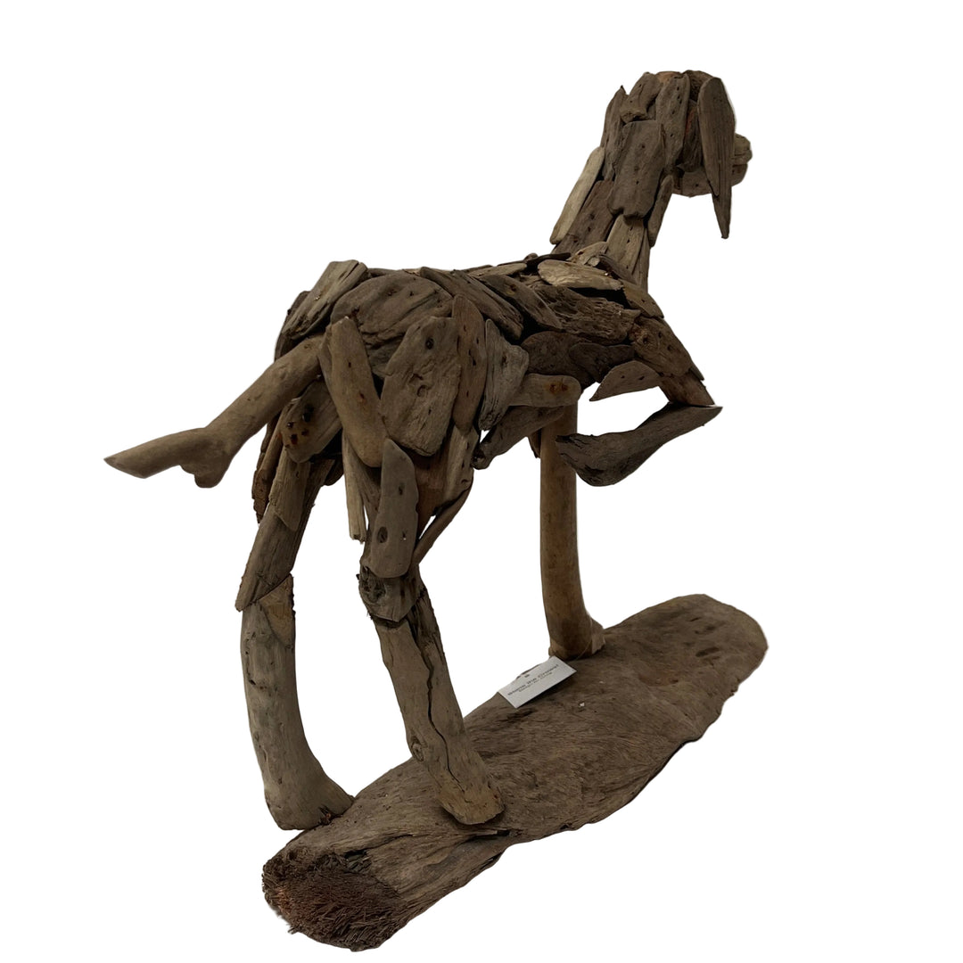 Large Driftwood Pointer Dog Sculpture
