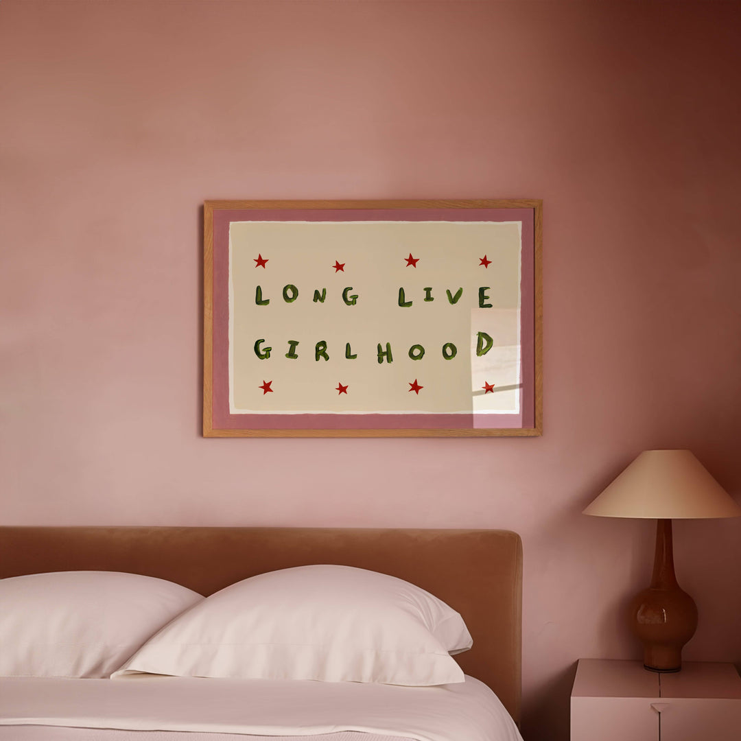 Long Live Girlhood Hand Painted Print