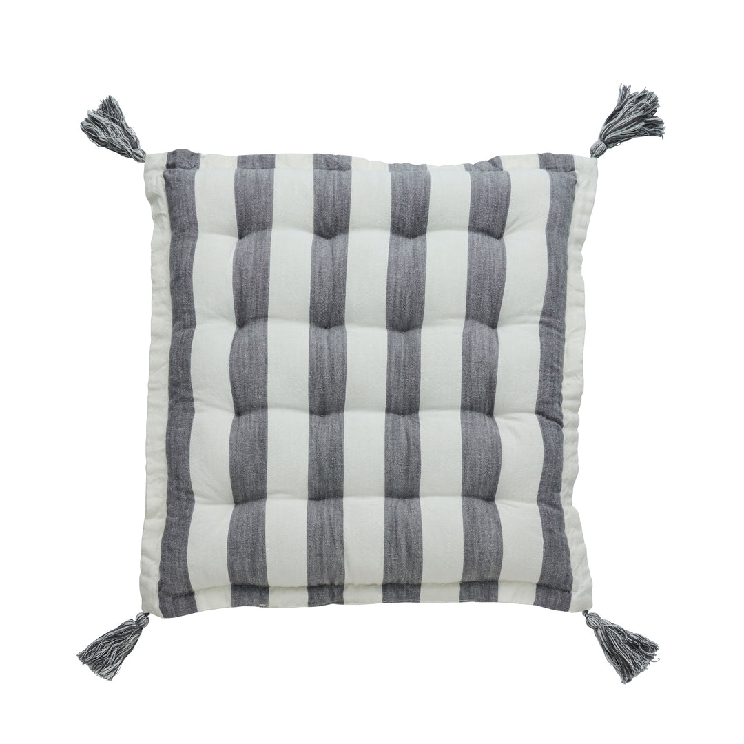 Felima Linen Seat Cushion in Dark Grey