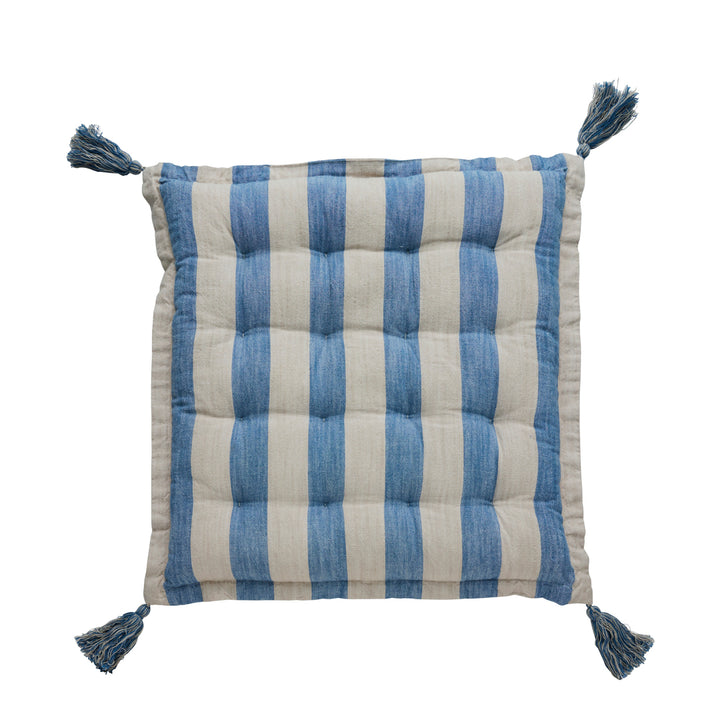 Felima Linen Seat Cushion in Blue