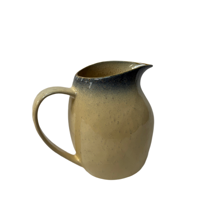 Medium Pitcher in Ivory/Blue