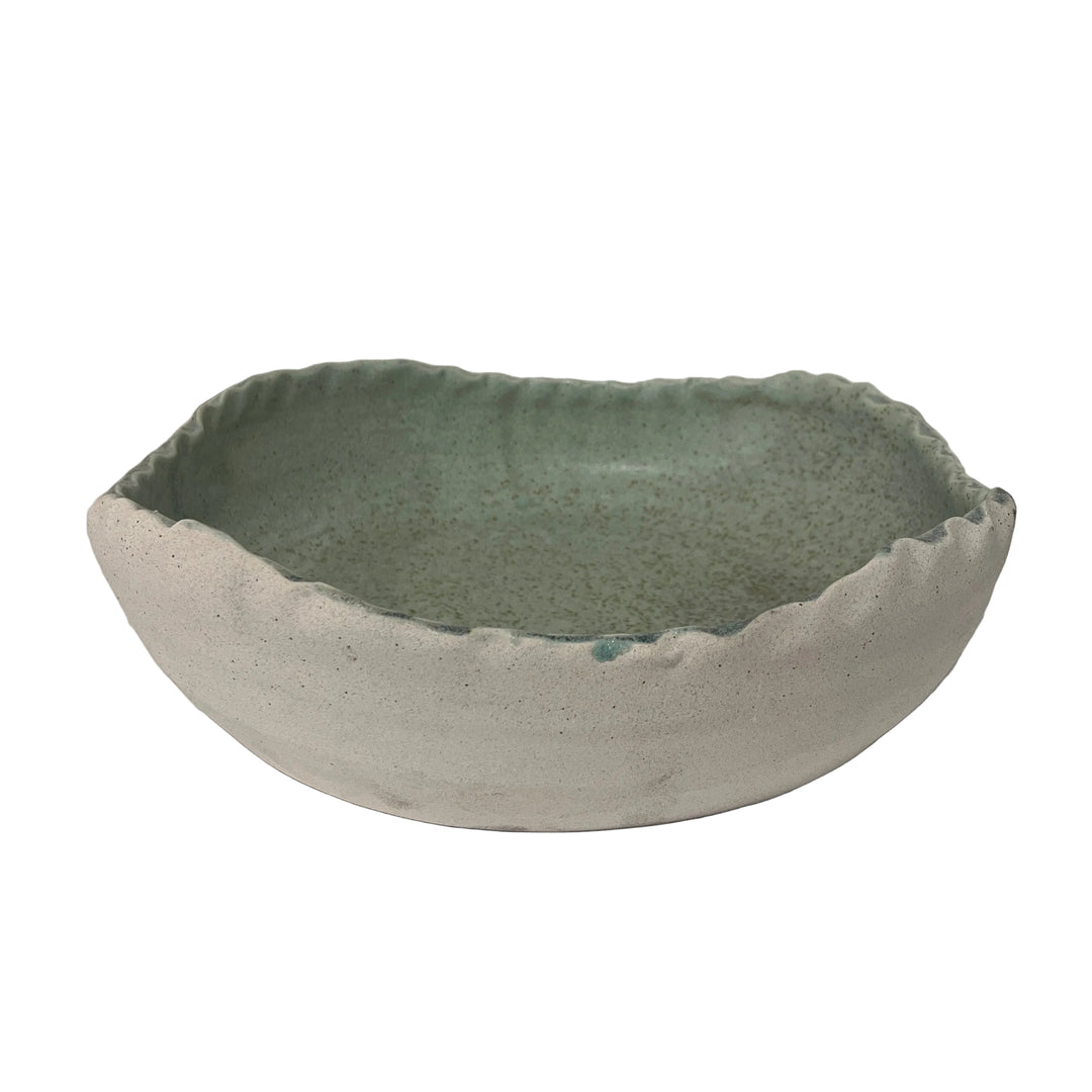 Large Shallow Bowl Emerald House Decor