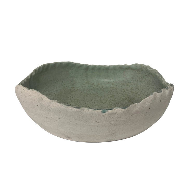 Large Shallow Bowl Emerald House Decor