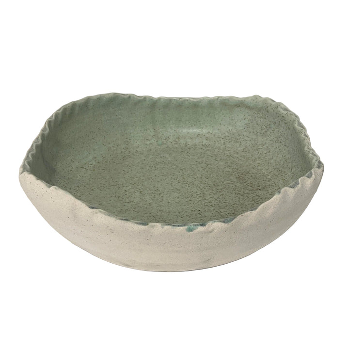 Large Shallow Bowl Emerald House Decor