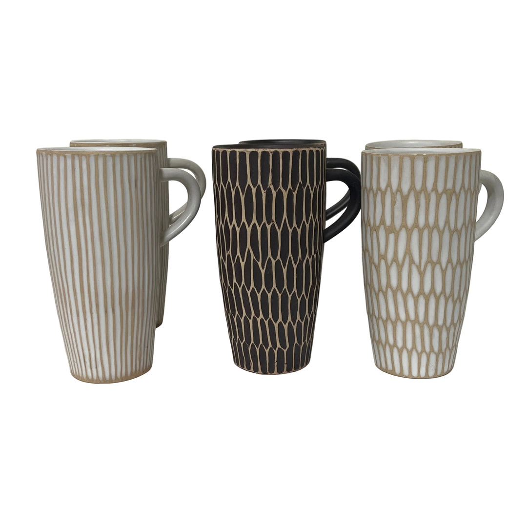 Set of 6 Tall Assorted Mugs