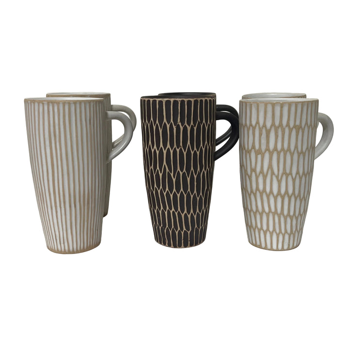 Set of 6 Tall Assorted Mugs