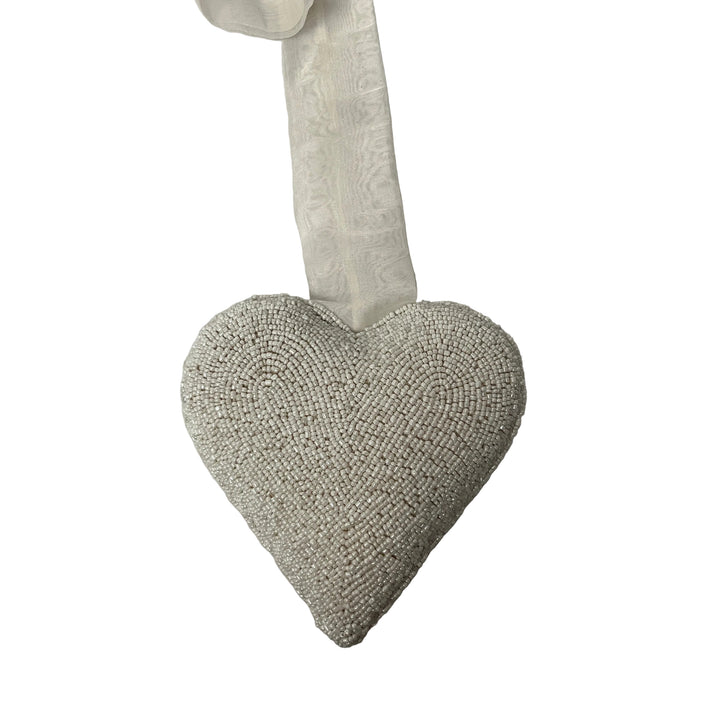 X Large White Heart Hanging Decor