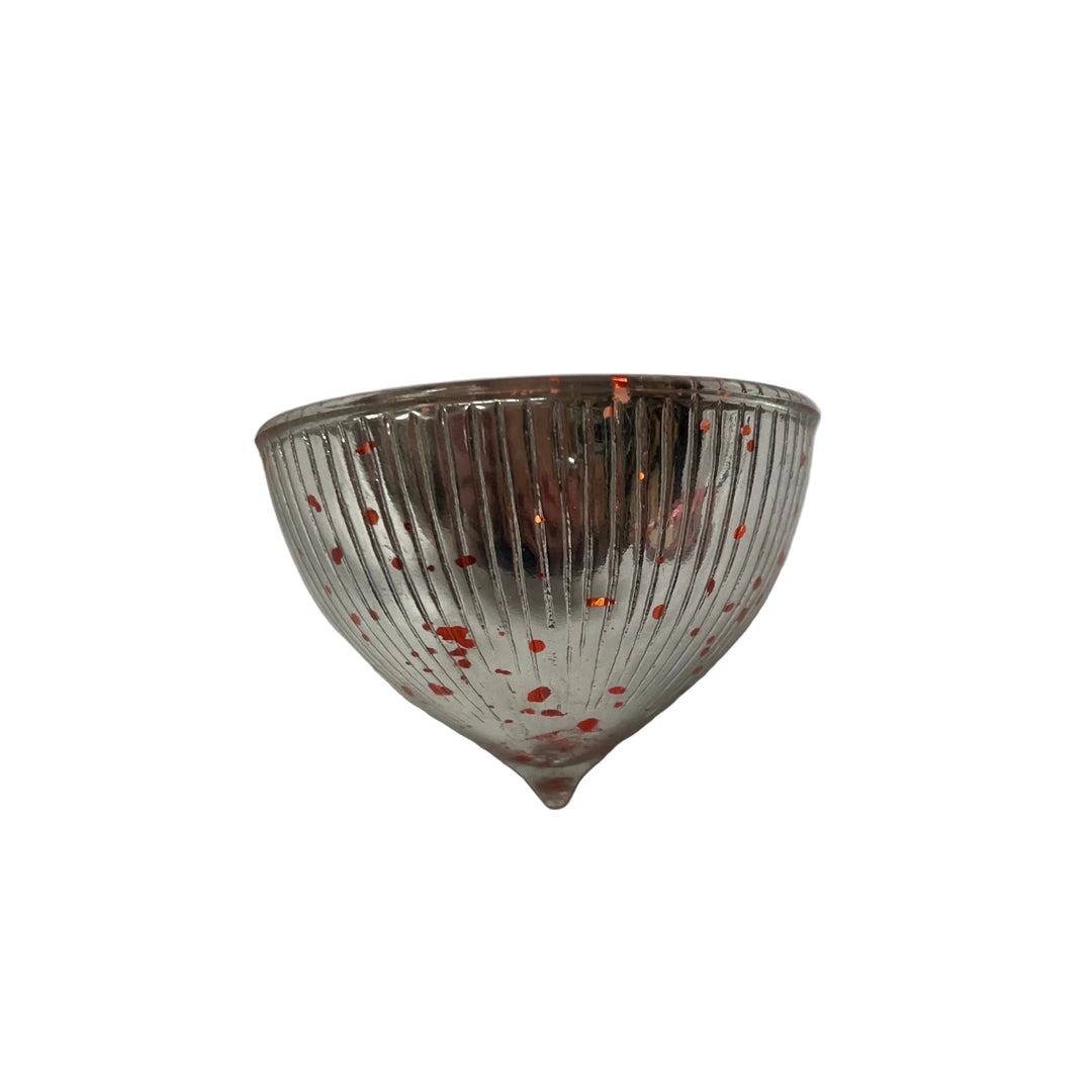 Small Floating Glass Tea Light Orange