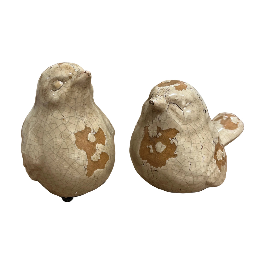 Pair Of Rustic Birds Decor