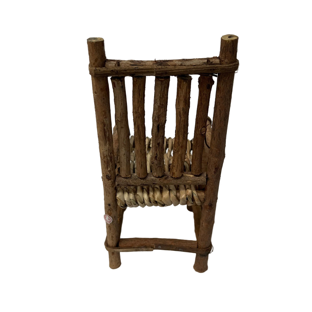 Rustic Wicker Chair Ornament