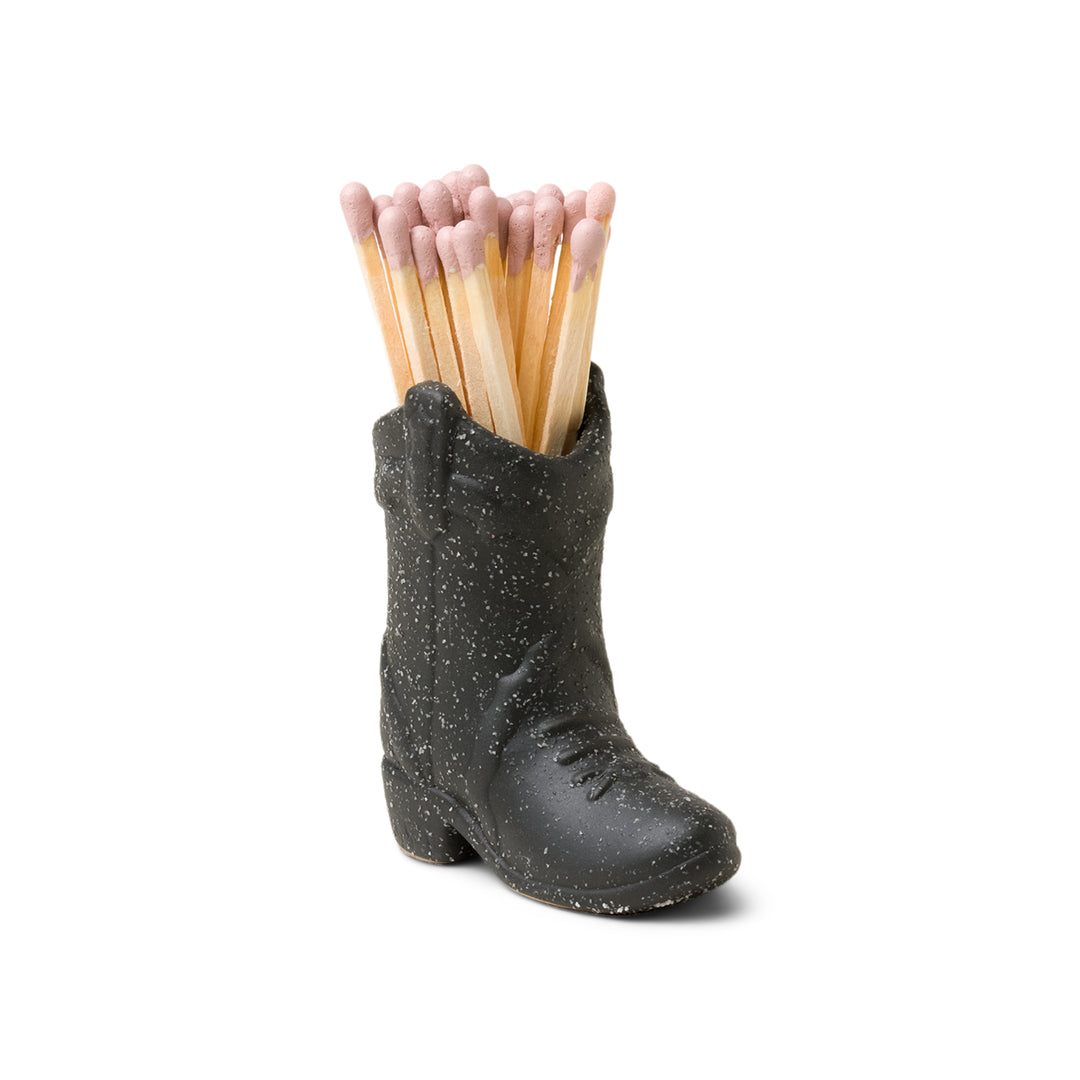 Nashville Ceramic Boot Match Holder (25 Pcs) In Black