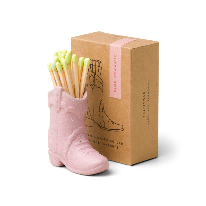 Nashville Ceramic Boot Match Holder (25 Pcs) In Pink