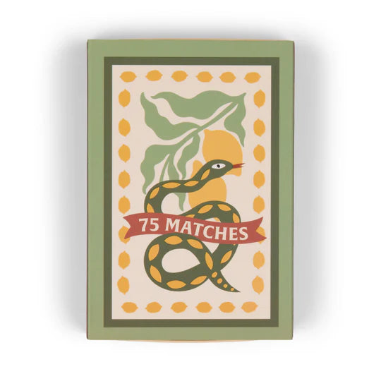 A Dopo Boxed Matches "Snake" Yellow set of 75 matches