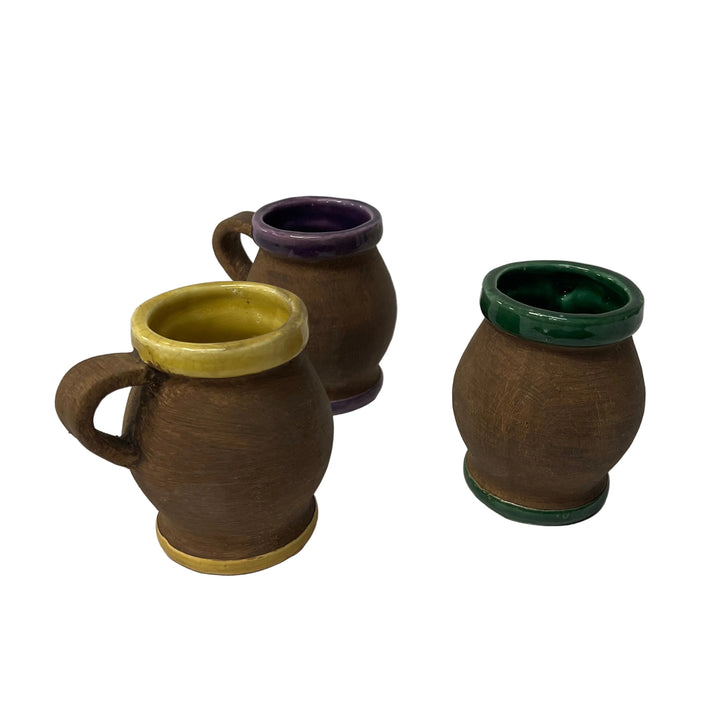 Set of 3 Rustic Assorted Beakers