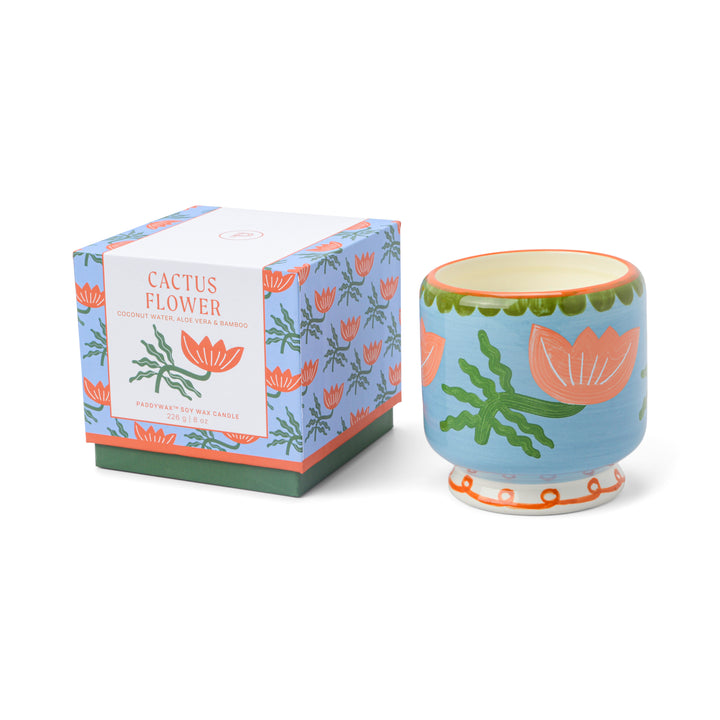 A Dopo Flower Ceramic Candle Cactus Flower