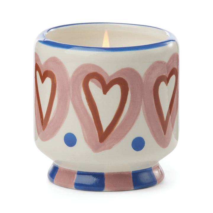 A Dopo Hearts Ceramic Candle Rosewood Vanilla