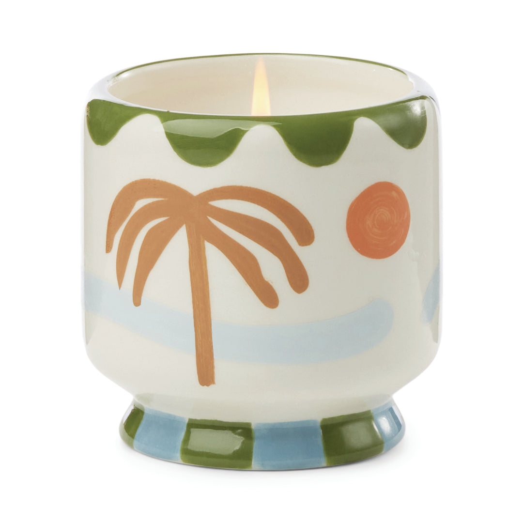 A Dopo Palm Tree Ceramic Candle Lush Palms