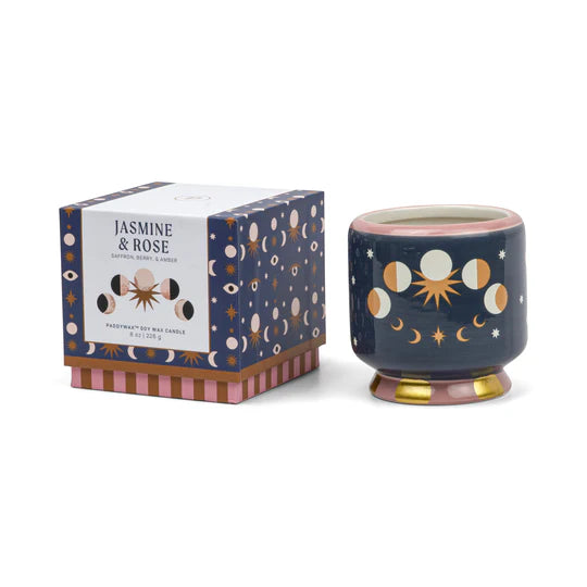 A Dopo Moon Phases Ceramic Candle Jasmine & Rose