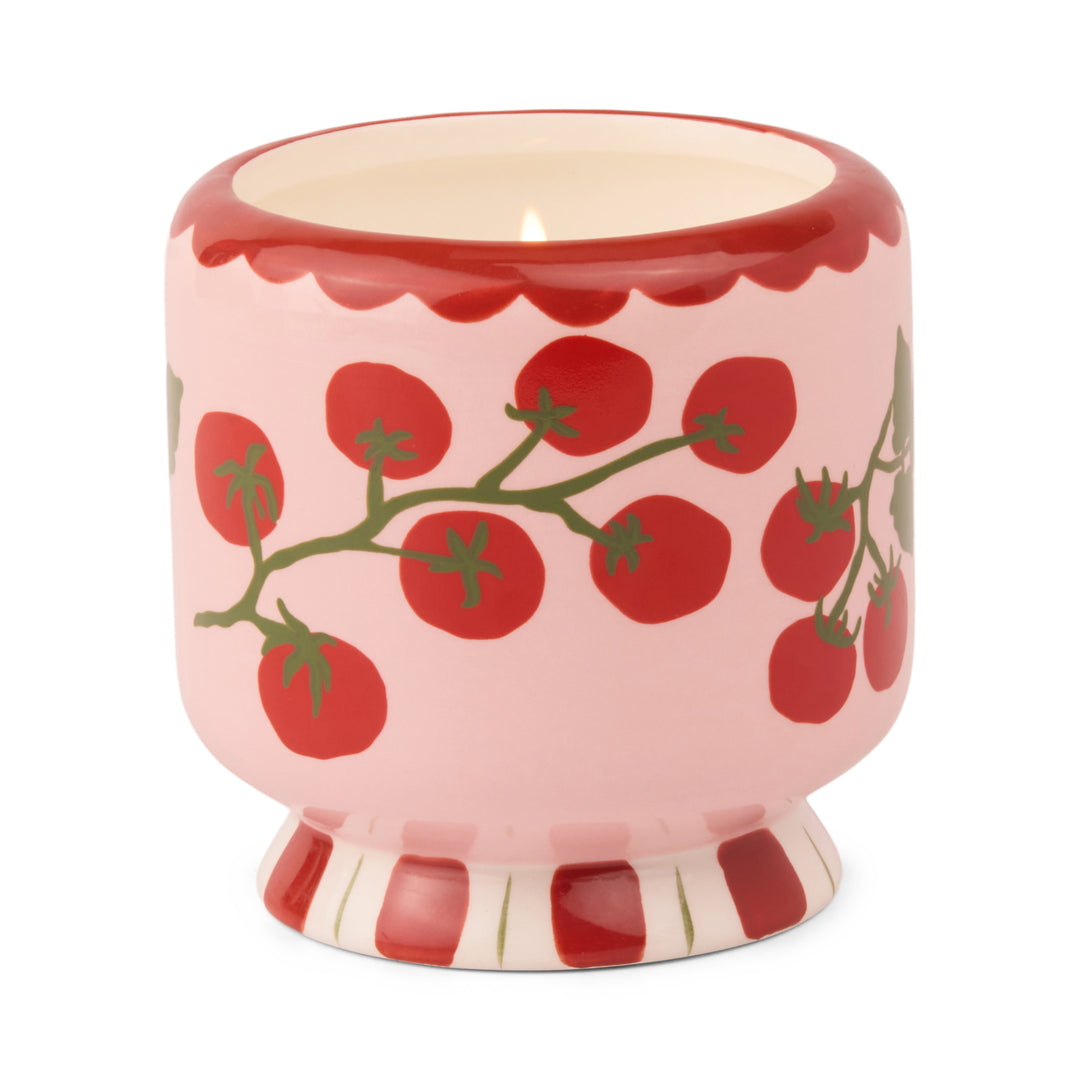 A Dopo Tomato Vine Ceramic Candle In Heirloom Tomato