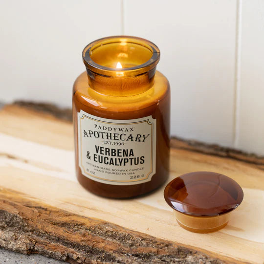 Apothecary Glass Jar Candle Verbena & Eucalyptus