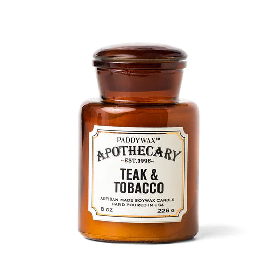 Apothecary Glass Jar Candle Teak & Tobacco