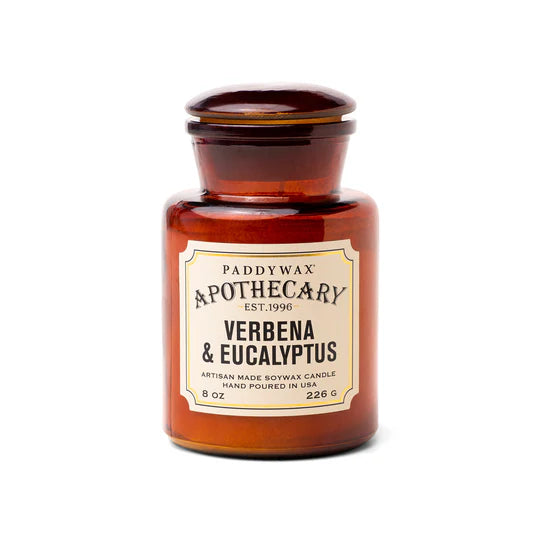 Apothecary Glass Jar Candle Verbena & Eucalyptus