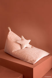 Velvet Aristote Star Cushion in Bloom Pink by Nobodinoz