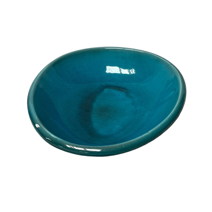 Aquamarine Large Glazed Bowl Decor