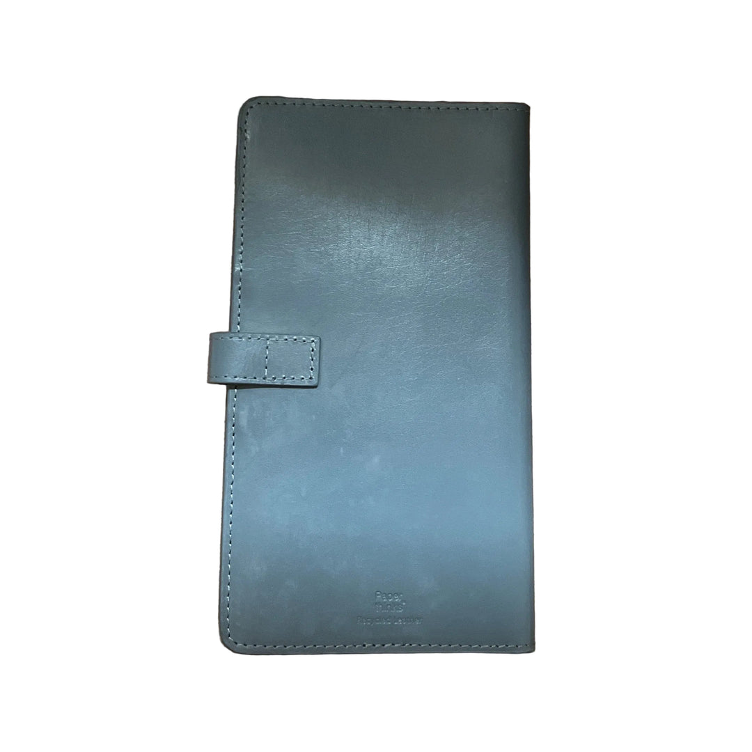 Grey Leather Travel Wallet
