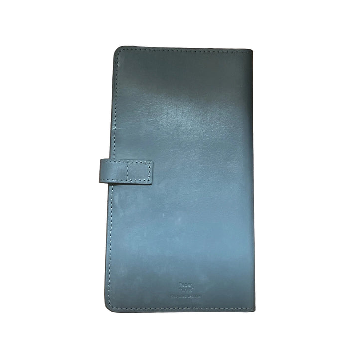 Grey Leather Travel Wallet