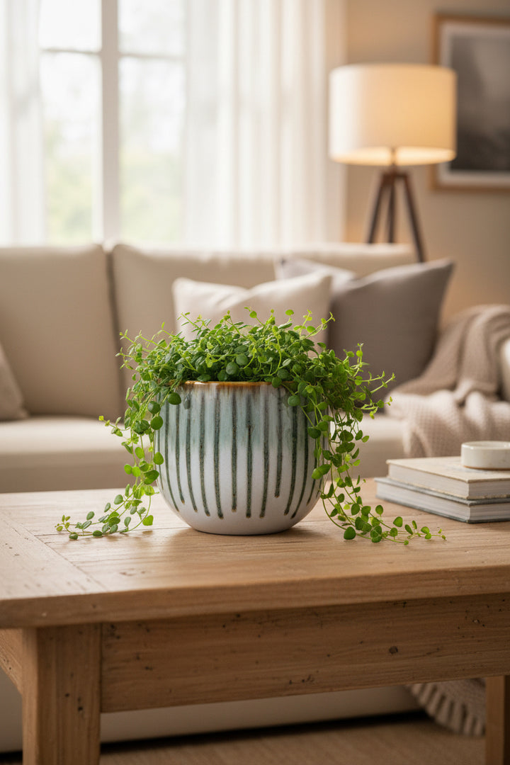 Large Ceramic Planter Green