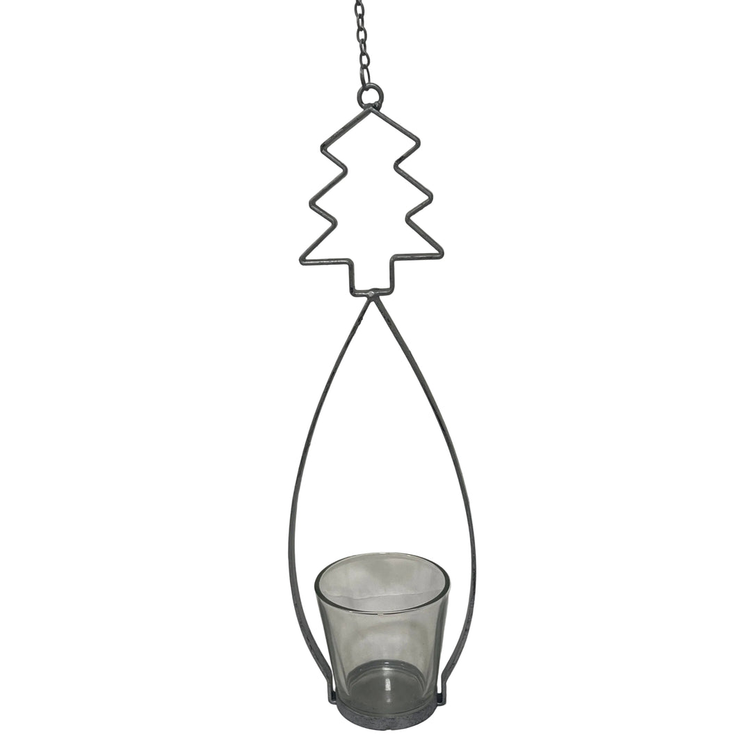 Metal Christmas Tree Tea Light Hanger