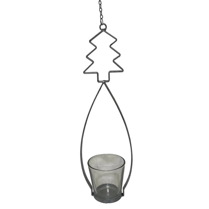 Metal Christmas Tree Tea Light Hanger