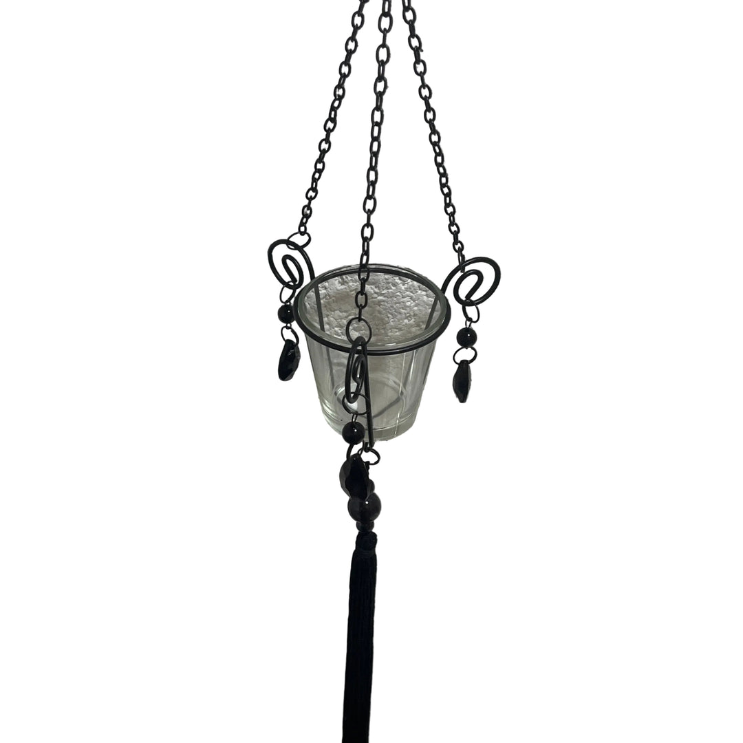 Hanging Scroll & Beads Tea Light Holder