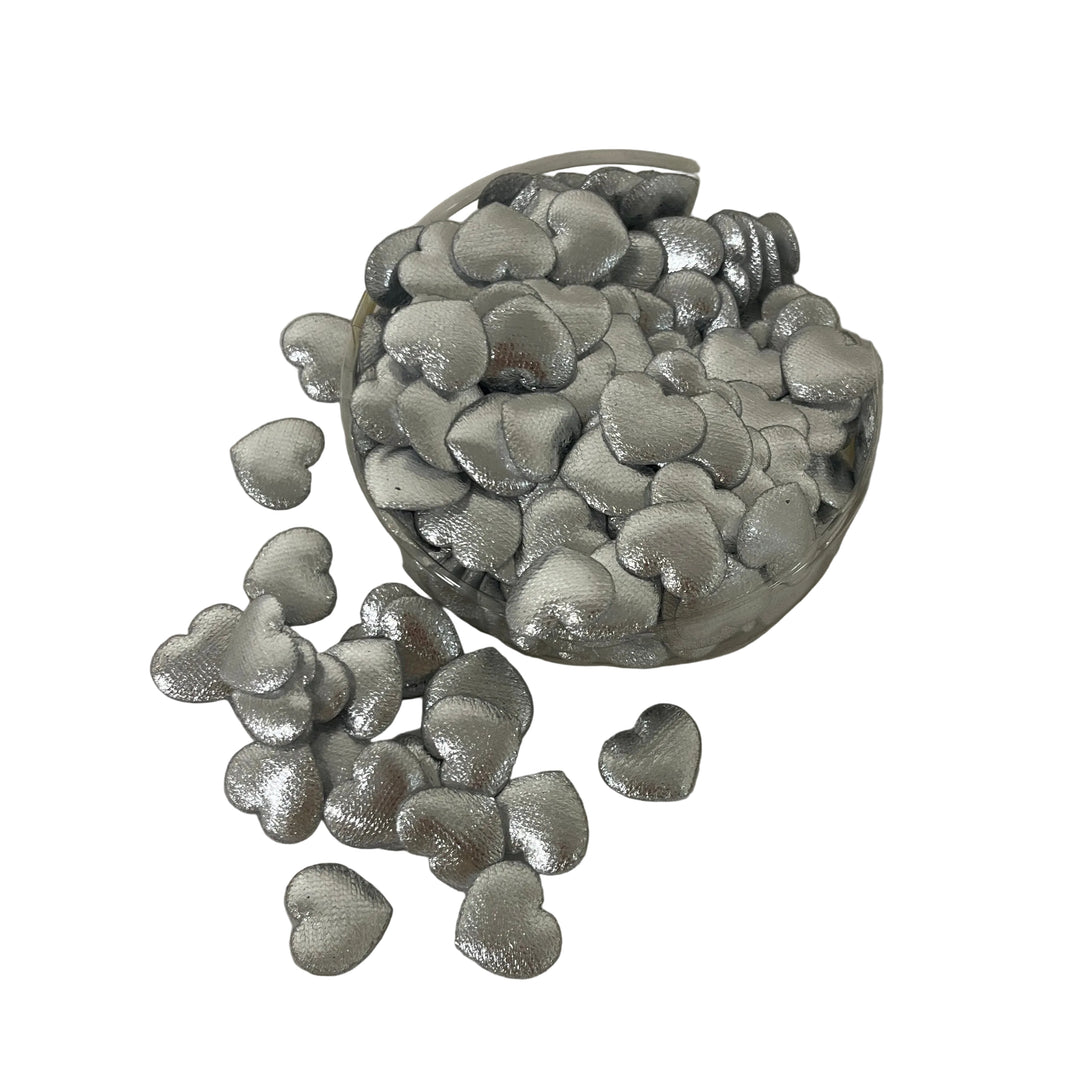 Metallic Silver Heart Confetti Pack of 12 Outlet