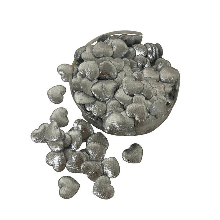 Metallic Silver Heart Confetti Pack of 12 Outlet
