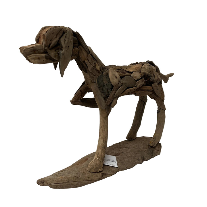 Large Driftwood Pointer Dog Sculpture
