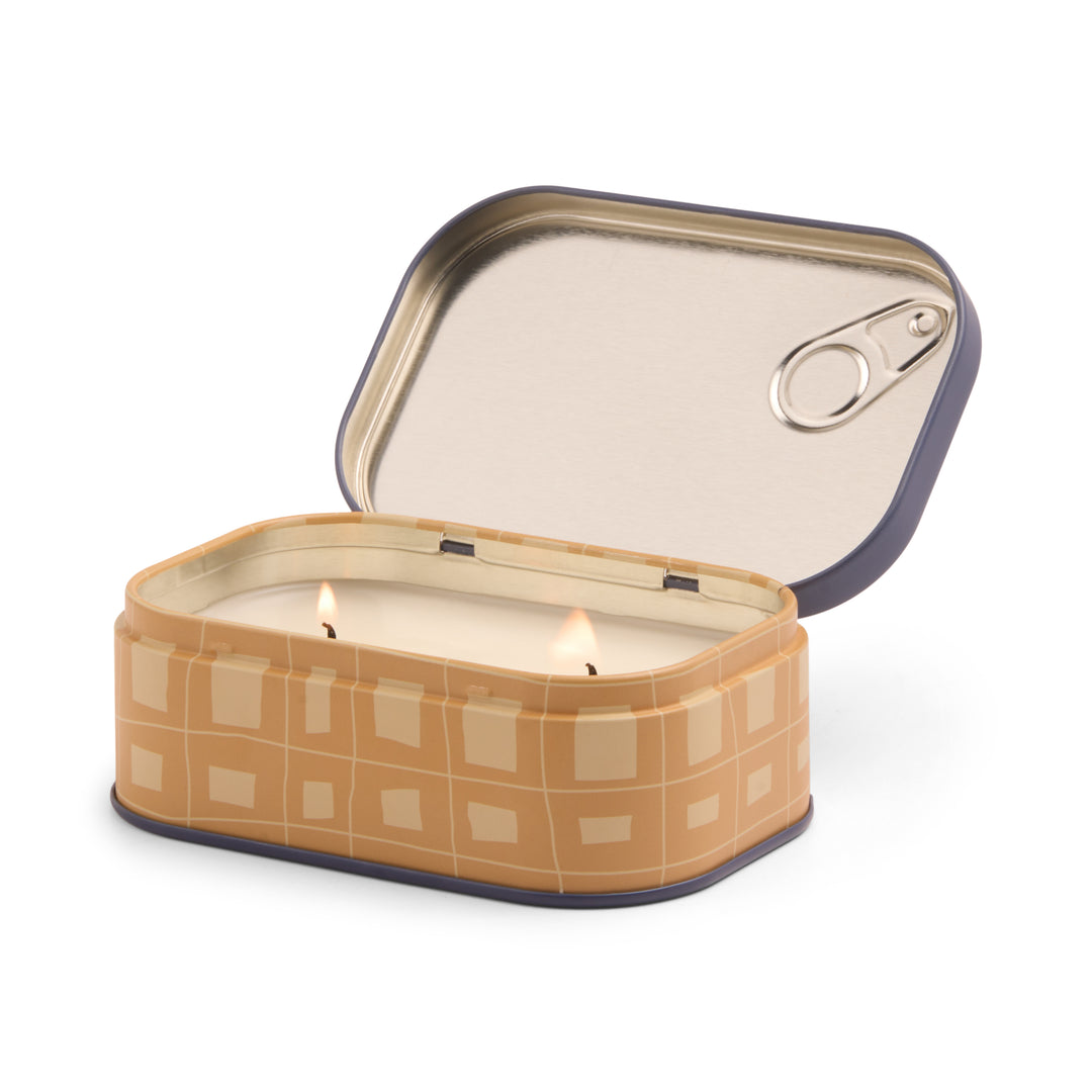 Bistro Grapes Printed Tin Candle In Bordeaux Grape