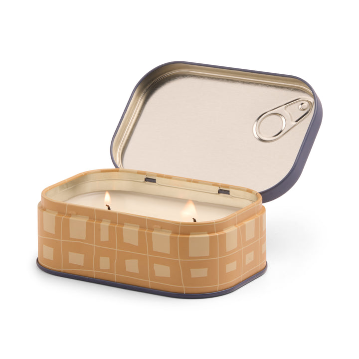 Bistro Grapes Printed Tin Candle In Bordeaux Grape