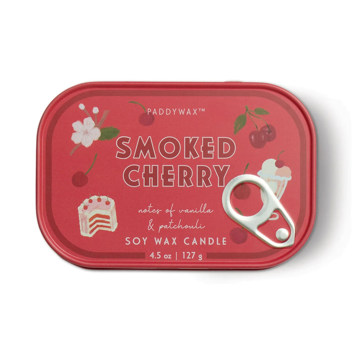 Bistro Cherry Printed Tin Candle