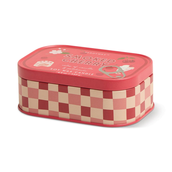 Bistro Cherry Printed Tin Candle