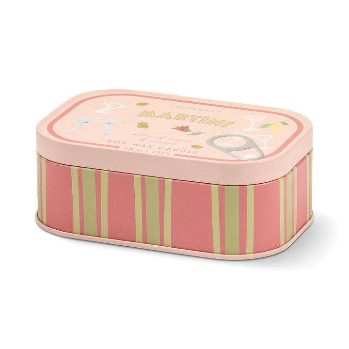 Bistro Martini Tin Candle in Lemon & Violet