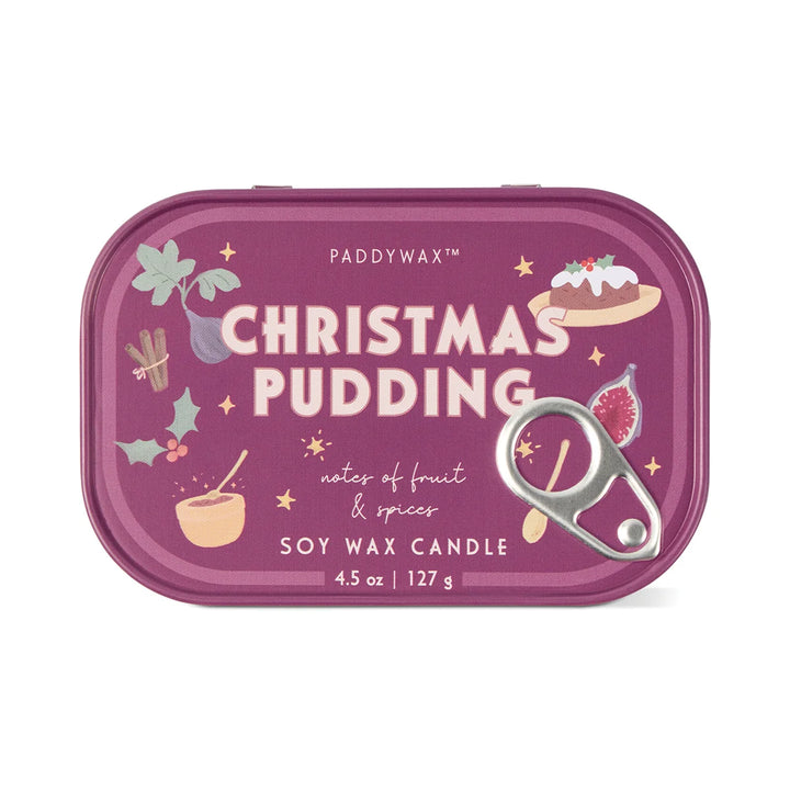 Bistro Christmas Pudding Tin Candle in Fruit & Spices