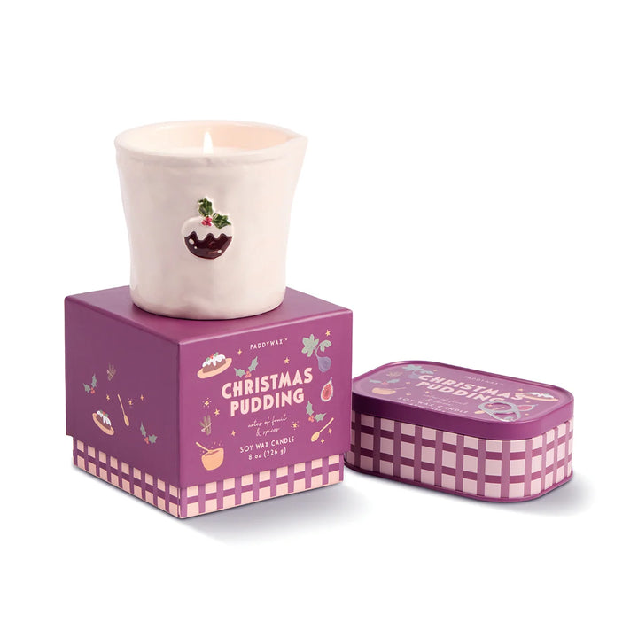 Bistro Christmas Pudding Tin Candle in Fruit & Spices