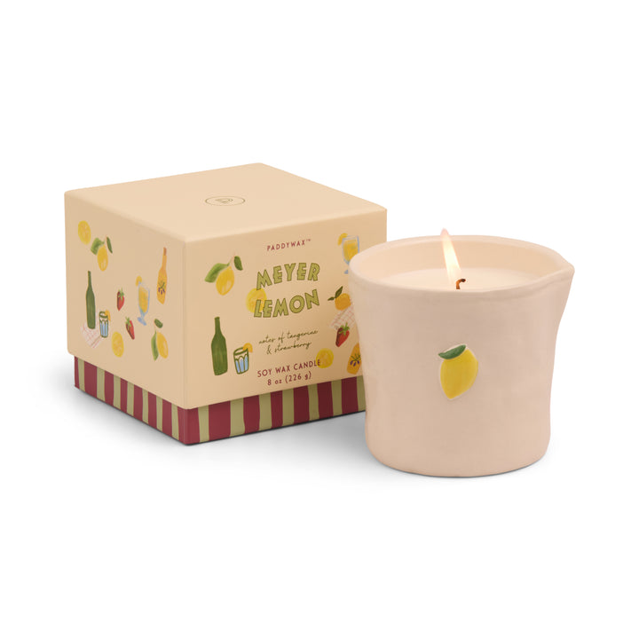 Bistro Lemon Ceramic Candle Meyer Lemon