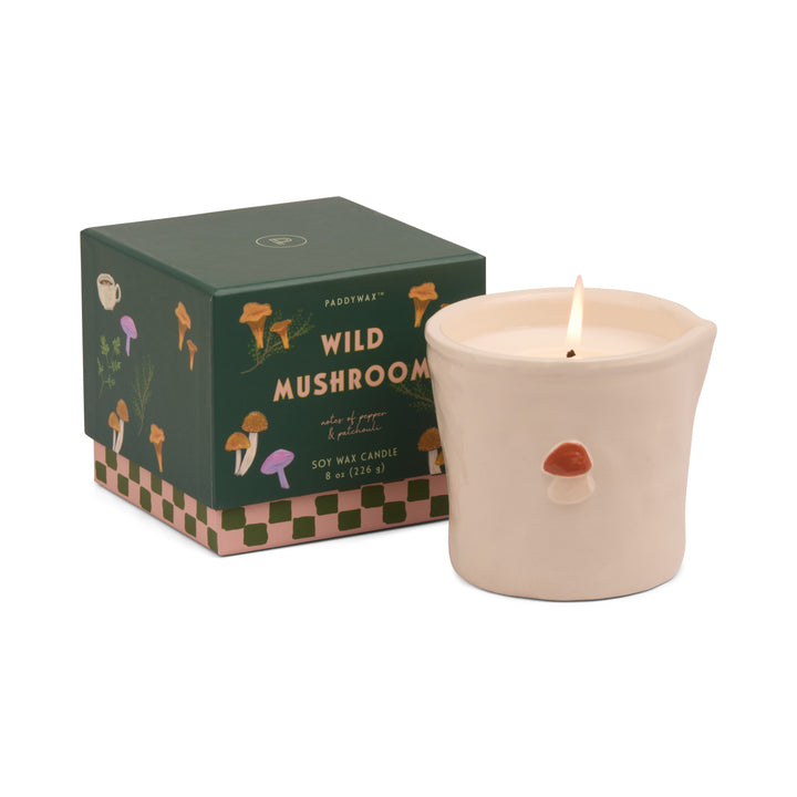 Bistro Mushroom Ceramic Candle Wild Mushroom